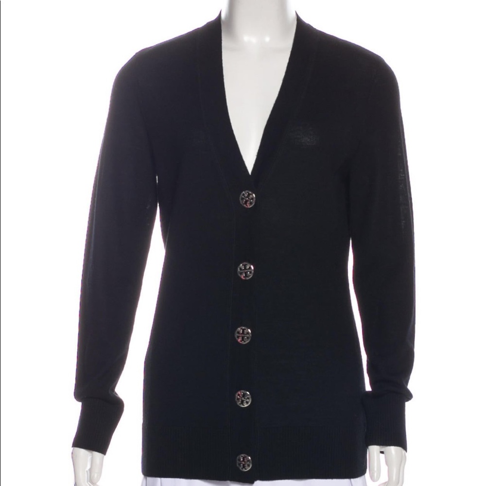 Tory Burch Merino v-neck sweater cardigan